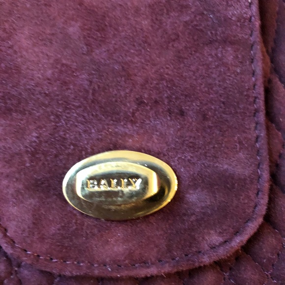 Bally Quilted Maroon Purse - Picture 4 of 7